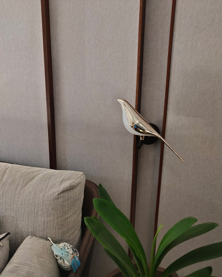 Elegant Gold Bird Wall Lamp