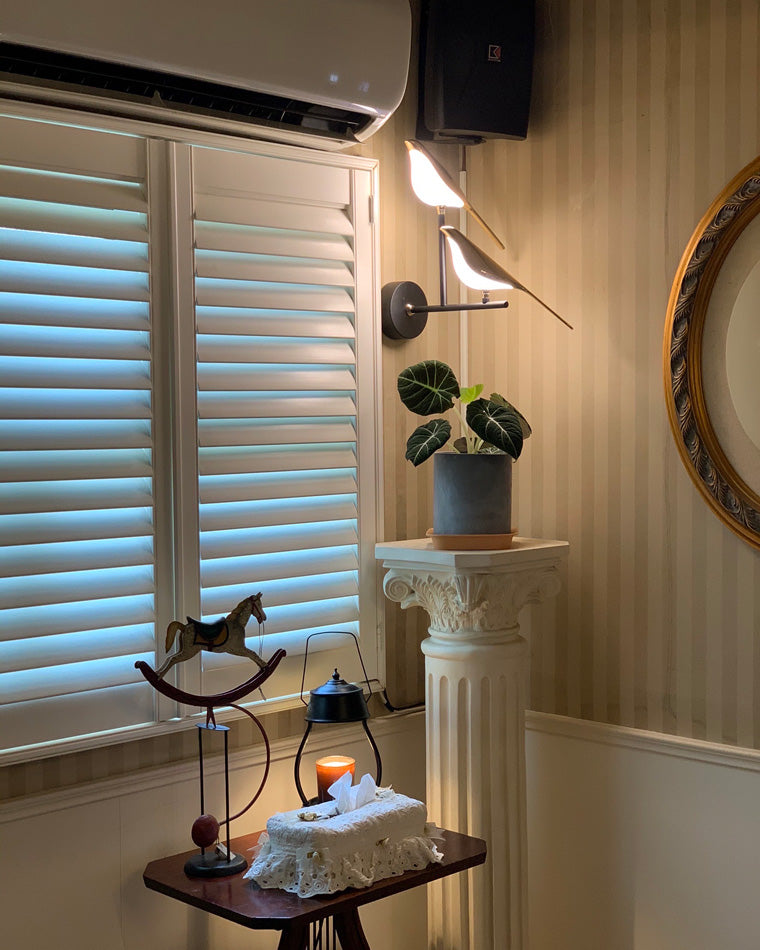 Elegant Gold Bird Wall Lamp