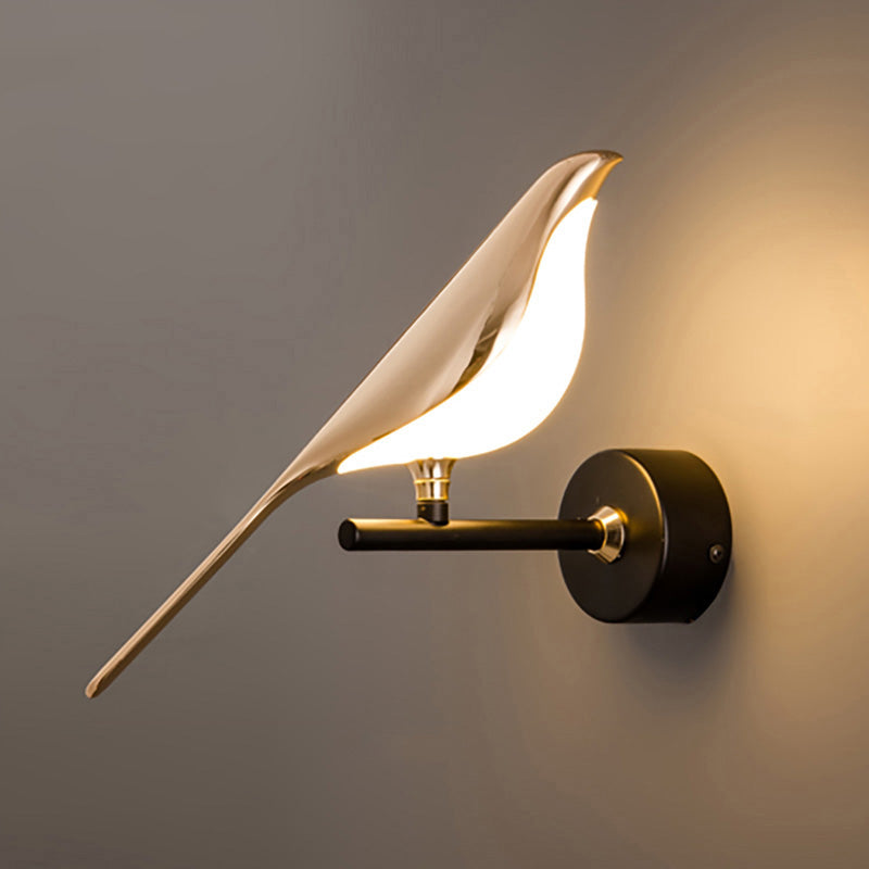 Elegant Gold Bird Wall Lamp